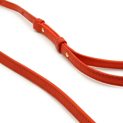 Pre-owned Celine Orange Red Leather Pochette Pouch Shoulder Bag ()