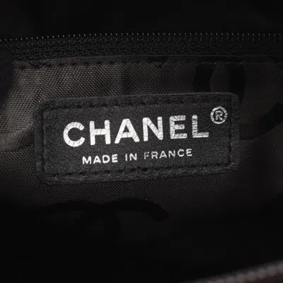 Pre-owned Chanel Beige Black Leather Tote Bag () In Multi