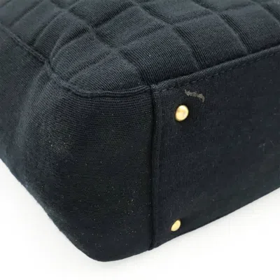 Pre-owned Chanel Black Cotton Shoulder Bag Tote Bag ()