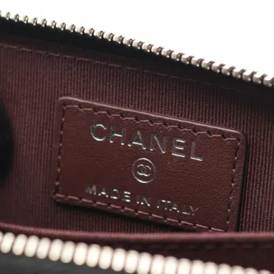 Pre-owned Chanel Black Grained Calfskin Coin Purse/coin Case ()