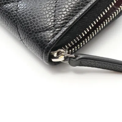 Pre-owned Chanel Black Grained Calfskin Coin Purse/coin Case ()