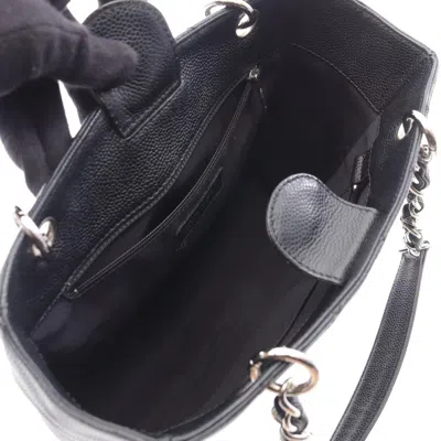 Pre-owned Chanel Black Grained Calfskin Tote Bag ()