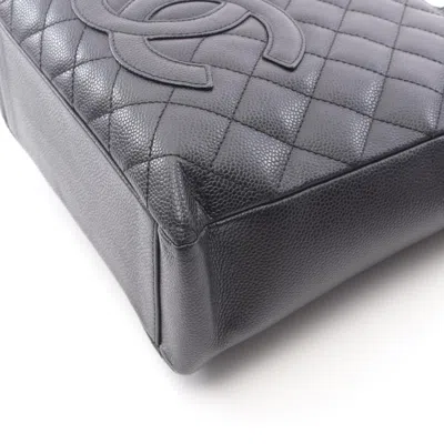 Pre-owned Chanel Black Grained Calfskin Tote Bag ()