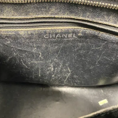 Pre-owned Chanel Black Grained Calfskin Tote Bag ()
