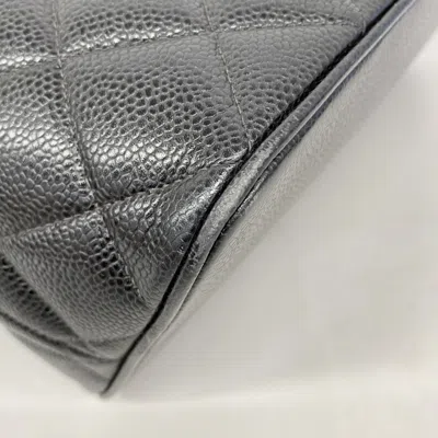 Pre-owned Chanel Black Grained Calfskin Tote Bag ()