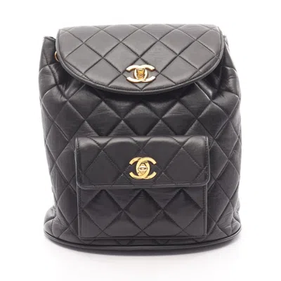 Pre-owned Chanel Black Leather Backpack ()