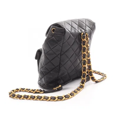 Pre-owned Chanel Black Leather Backpack ()