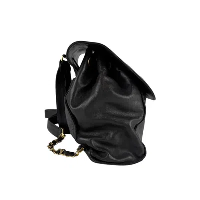 Pre-owned Chanel Black Leather Backpack ()