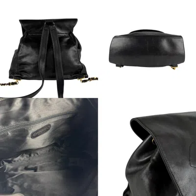 Pre-owned Chanel Black Leather Backpack ()