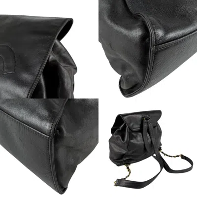 Pre-owned Chanel Black Leather Backpack ()