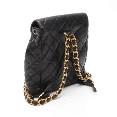 Pre-owned Chanel Black Leather Backpack ()