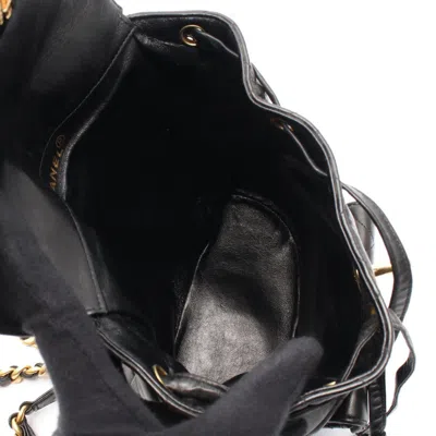 Pre-owned Chanel Black Leather Backpack ()
