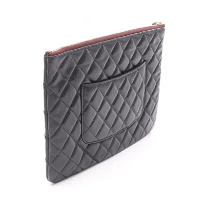 Pre-owned Chanel Black Leather Clutch Bag ()