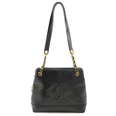 Pre-owned Chanel Black Leather Shoulder Bag Tote Bag ()