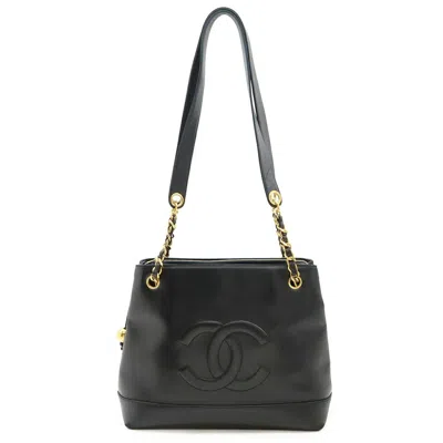 Pre-owned Chanel Black Leather Shoulder Bag Tote Bag ()