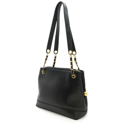 Pre-owned Chanel Black Leather Shoulder Bag Tote Bag ()