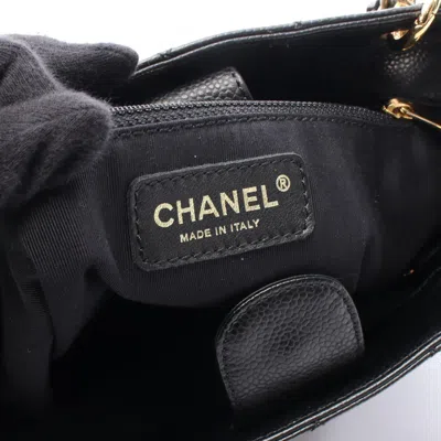 Pre-owned Chanel Black Leather Tote Bag ()