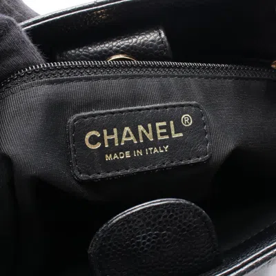 Pre-owned Chanel Black Leather Tote Bag ()