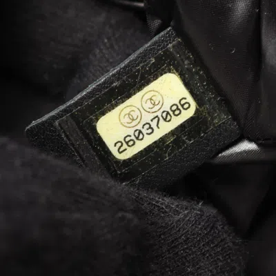 Pre-owned Chanel Black Navy Wool Leather Shoulder Bag () In Multi