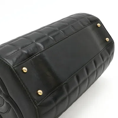 Pre-owned Chanel Chocolate Bar Black Leather Shoulder Bag ()