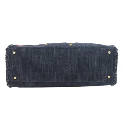 Pre-owned Chanel Denim Navy Denim Tote Bag () In Blue