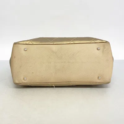 Pre-owned Chanel Gold Canvas Tote Bag ()