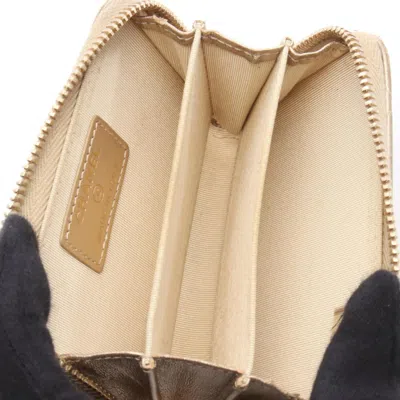 Pre-owned Chanel Gold Leather Coin Purse/coin Case ()