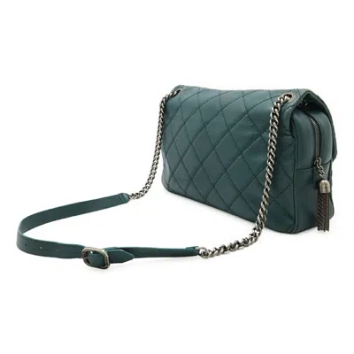 Pre-owned Chanel Green Leather Shoulder Bag ()