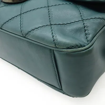 Pre-owned Chanel Green Leather Shoulder Bag ()