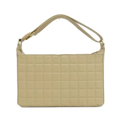 Pre-owned Chanel Light Beige Leather Shoulder Bag () In Sand