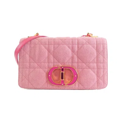 Pre-owned Dior Christian  Pink Denim Shoulder Bag ()