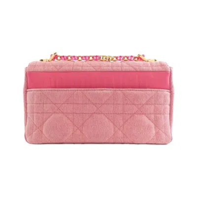 Pre-owned Dior Christian  Pink Denim Shoulder Bag ()