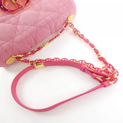 Pre-owned Dior Christian  Pink Denim Shoulder Bag ()