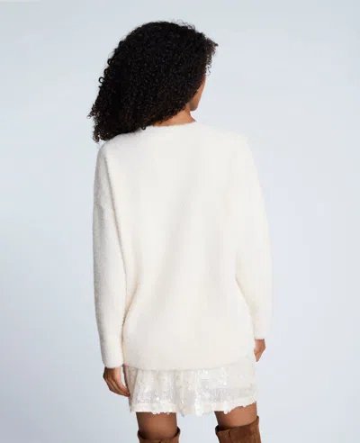 Kenneth Cole Eyelash Crew Neck Sweater In Gray
