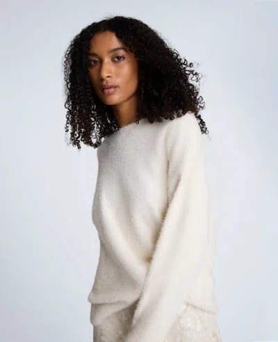 Kenneth Cole Eyelash Crew Neck Sweater In Gray