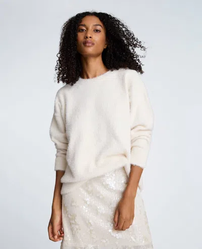 Kenneth Cole Eyelash Crew Neck Sweater In Gray