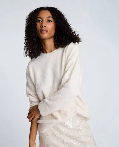 Kenneth Cole Eyelash Crew Neck Sweater In Gray