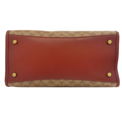 Pre-owned Coach Signature Brown Signature Line Tote Bag ()