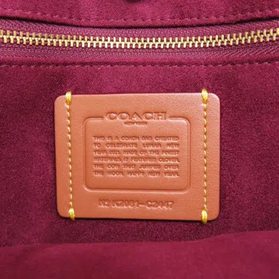 Pre-owned Coach Signature Brown Signature Line Tote Bag ()