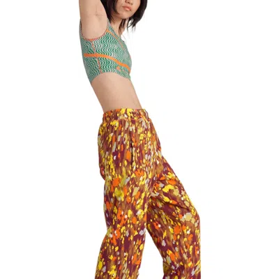 Adidas Originals (wmns) Adidas By Stella Mccartney Truepurpose Printed Crop Top 'green Orange'