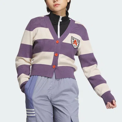 Adidas Originals (wmns)  Sportswear Cardigan 'purple Grey' In Multi