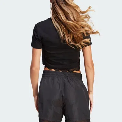 Adidas Originals (wmns)  Cropped Lace Trim T-shirt 'black'