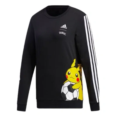 Adidas Originals (wmns) Adidas X Pokemon Logo Printing Round-neck Swea Black