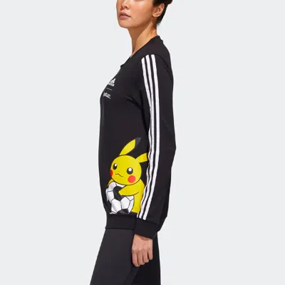 Adidas Originals (wmns) Adidas X Pokemon Logo Printing Round-neck Swea Black