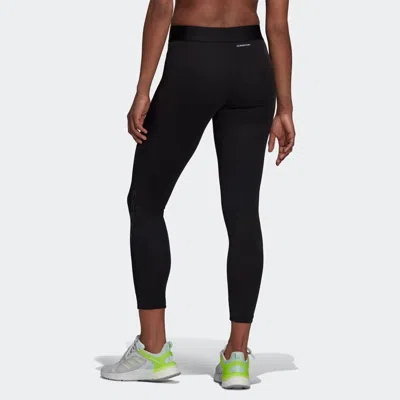 Adidas Originals Designed To Move High-rise Sport Zebra 7/8 Tights In Black