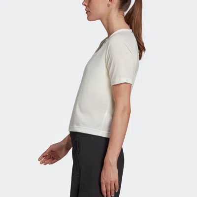 Adidas Originals (wmns) Adidas Crop Tee Athleisure Casual Sports Round Neck Short Sleeve Jade White T-shirt