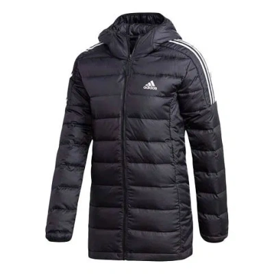 Adidas Originals (wmns) Adidas Light Down Hooded Parka 'black' In Blue