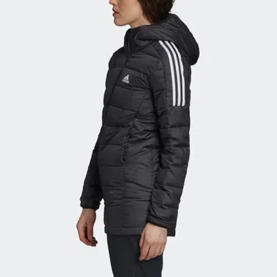 Adidas Originals (wmns) Adidas Light Down Hooded Parka 'black' In Blue