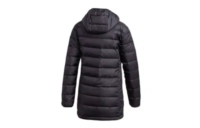 Adidas Originals (wmns) Adidas Light Down Hooded Parka 'black' In Blue