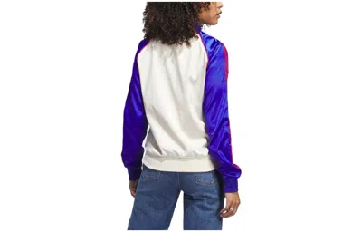 Adidas Originals (wmns) Adidas Satin Sst Track Jackets 'white Purple'